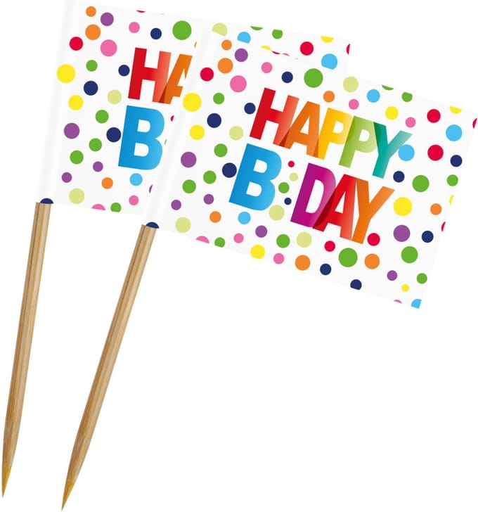 Folat BV - Party Picks Happy Birthday 50 pcs.