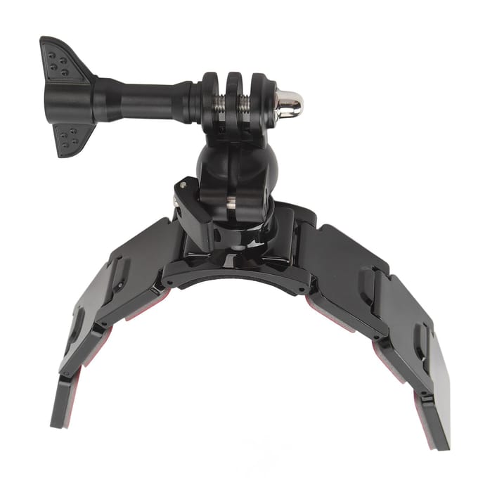 Motorhelm Kinbevestiging voor Actiecamera 3 Secties Afneembaar Dubbelzijdig Zelfklevend 360 black