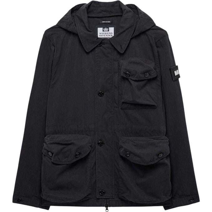 Weekend Offender Heren Harporcrate Hooded Jacket (Zwart)