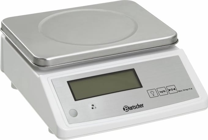 Bartscher Tafelblad Rechthoek Elektronische keukenweegschaal | max. 15 KG vanaf 5 gram