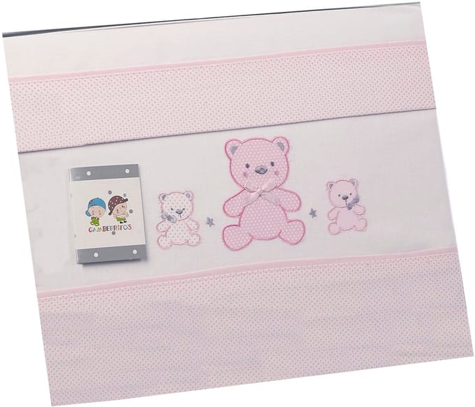 Gamberritos Laken Set Roze Beren 3-delig Klein