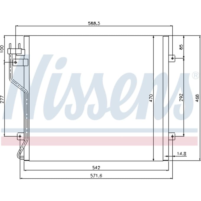 Condensator, airconditioning NISSENS 94773