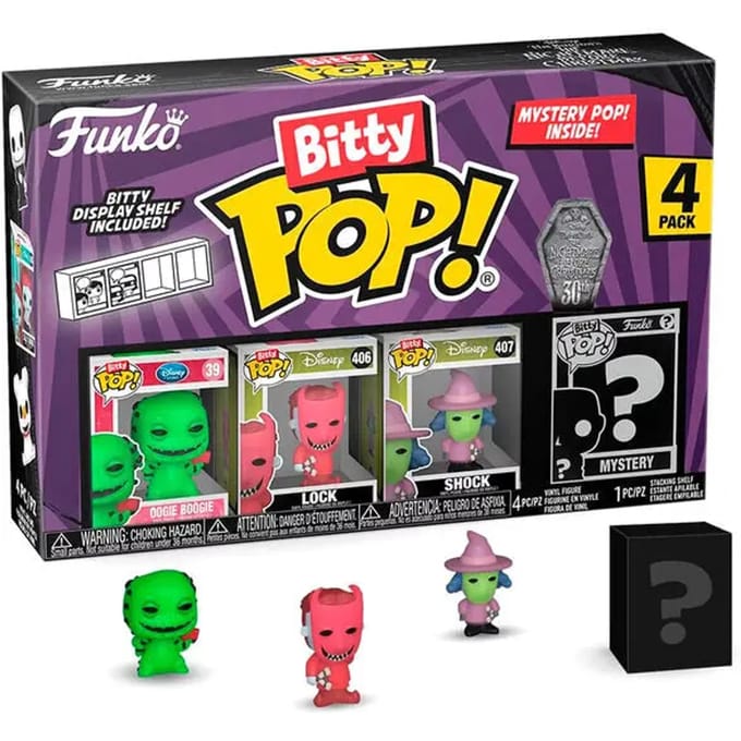 Funko The Nightmare Before Christmas - Bitty POP! 4Pack Oogie Boogie 2,5 cm Verzamelfiguur - Multicolours