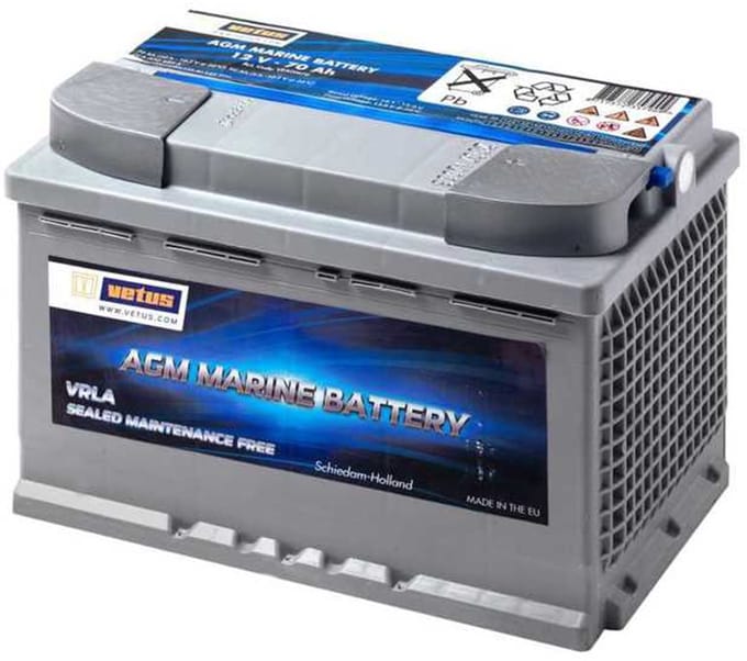 Vetus AGM accu 12V/70Ah