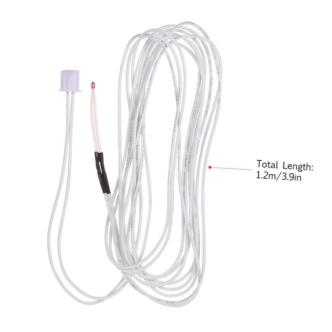 Thermistor Sensor 100K Ohm met 1,2 meter bedradingskabel en vrouwelijke pinheader Compatibel met Ender 3 wit