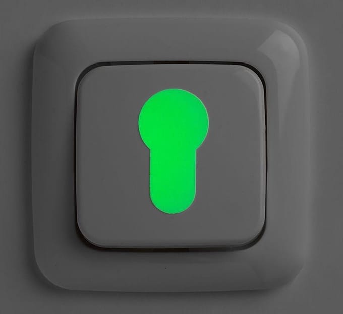 Deluxe Europrofiel Cilinder en Schakelaar Markering - Glow in the Dark