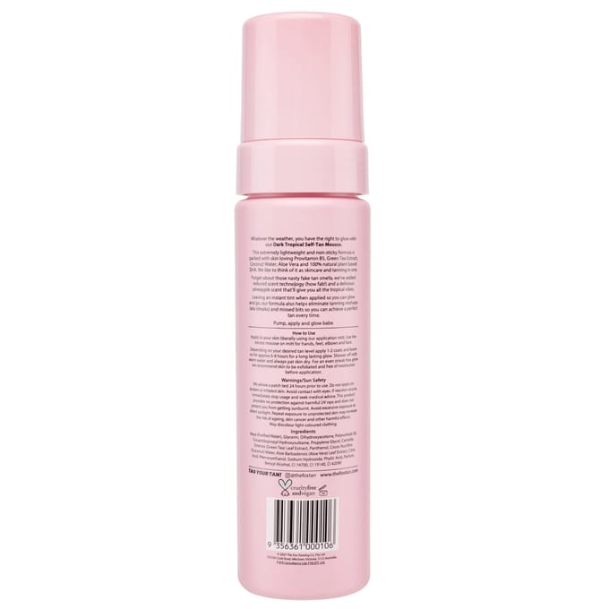 The Fox Tan Dark Tropical Self-Tan Mousse – Zelfbruiner Mousse voor Diepe Bruine Teint
