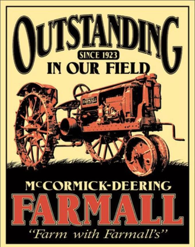 Farmall - Outstanding wandbord