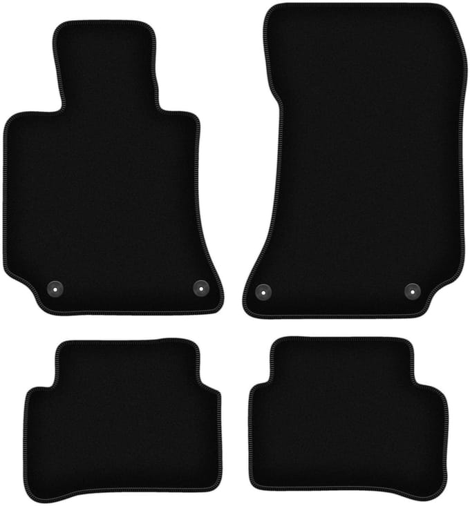 BASIC zwarte veloursmatten voor: Mercedes E W212 sedan, stationwagen, coupé (2009-2016)