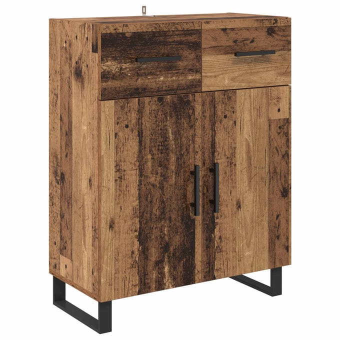 vidaXL Dressoir Oud Hout 69,5 x 34 x 90 cm Bewerkt hout