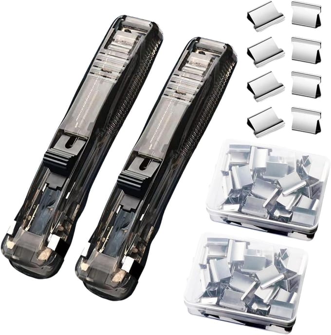 Nietmachine Clips - Papier Klem - Documenten Binden - Beschadigt Papier Niet - 100 Clips - Zwart