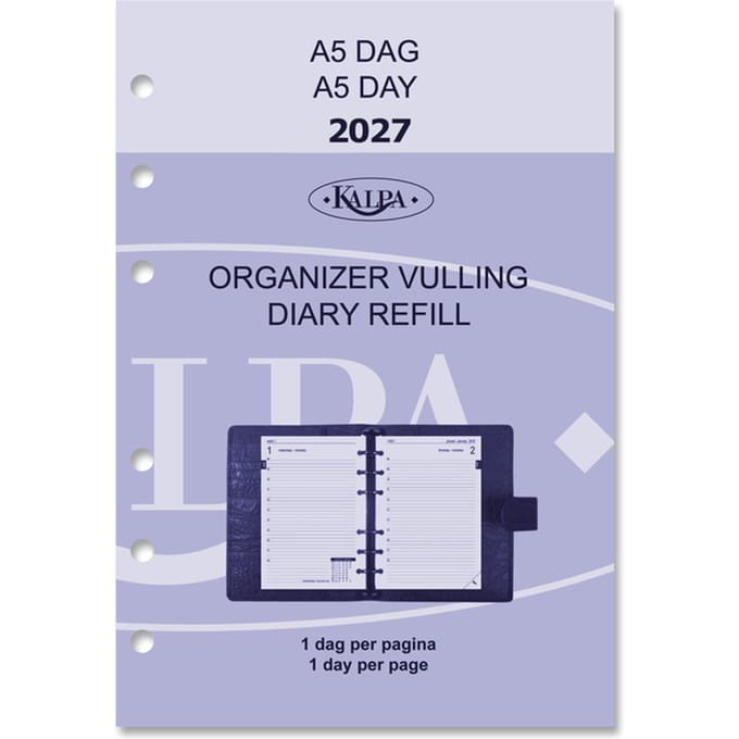 Agendavulling 2027 Kalpa A5 1dag/1pagina