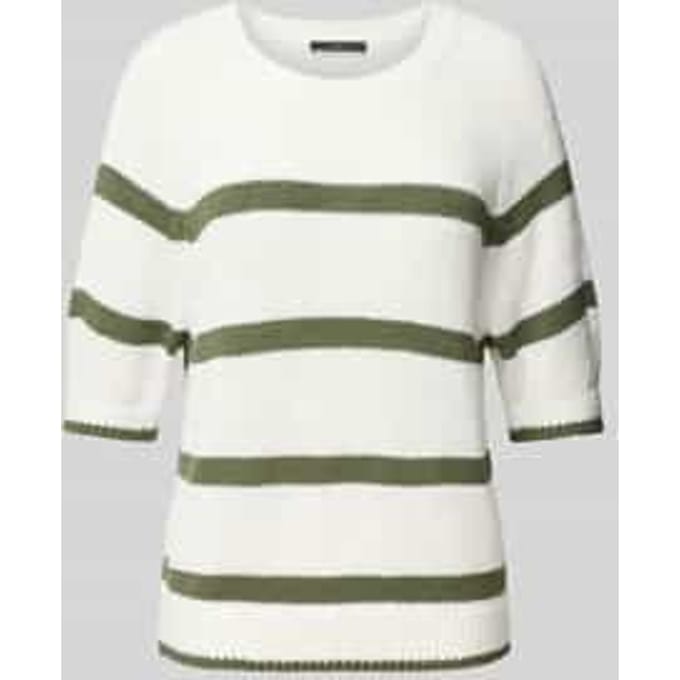 Gebreide pullover met ribboorden
