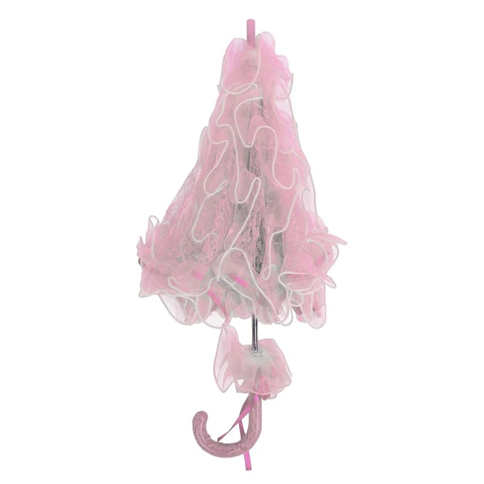 Kant Parasol Paraplu Handgemaakt Bruiloft Bruids Kant Paraplu Elegante Decoratieve Kant Paraplu roze
