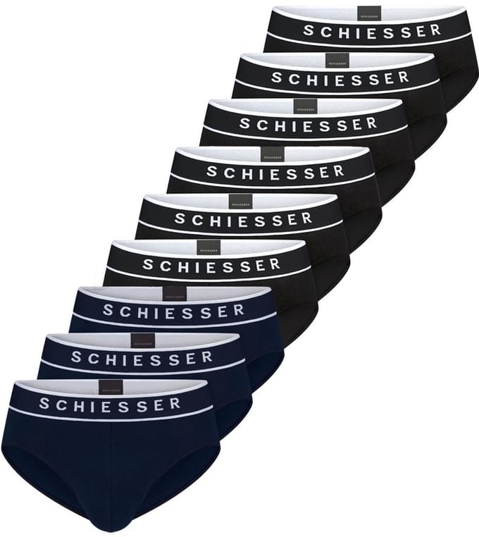 Schiesser Heren rio-slip / onderbroek 9 pack 95/5 Cotton