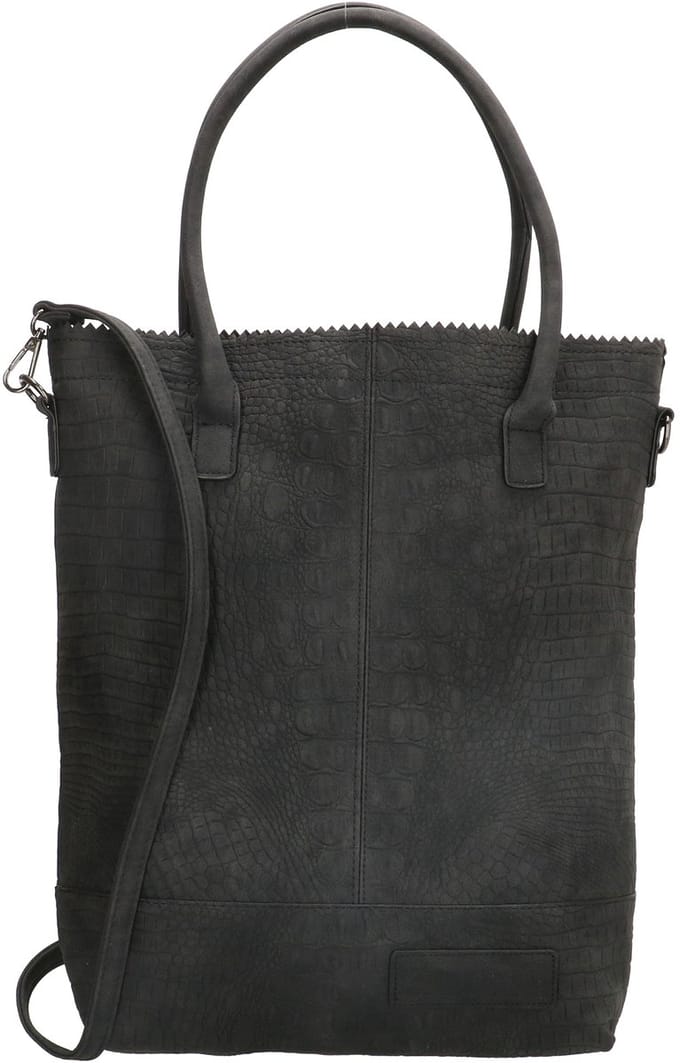 Zebra Kartel met rits Shopper - Zwart