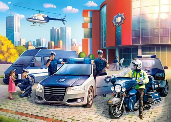 Castorland Politiebureau Puzzel 120 Stukjes - 6+ Jaar