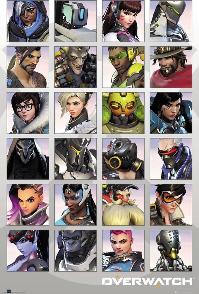 Overwatch Character Portraits - Maxi Poster - 61 x 96.5 cm