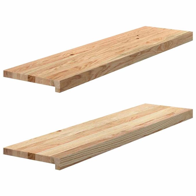 vidaXL - Vensterbanken - 2 - st - onbehandeld - 100x30x2 - cm - massief - eikenhout