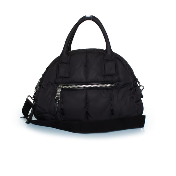 Prada, bomber bowler tas in zwart