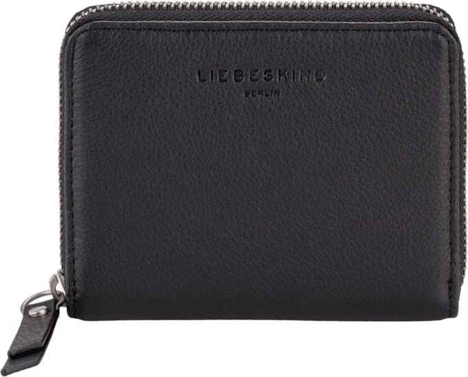 LIEBESKIND BERLIN Leren Portemonnee Harris Conny20 Zip Wallet Black Zwart