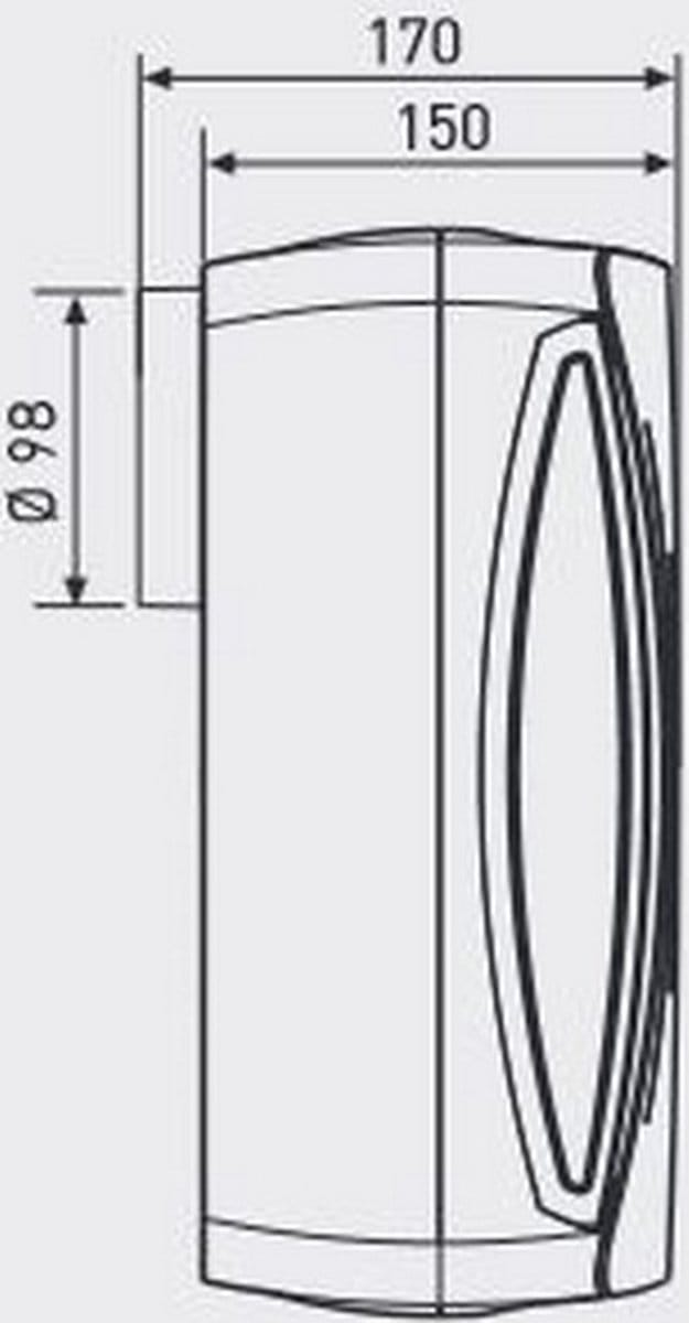 Soler & Palau, EBB-250N S badkamerventilator, 230V, doorsnede 100mm, 280 m³/u