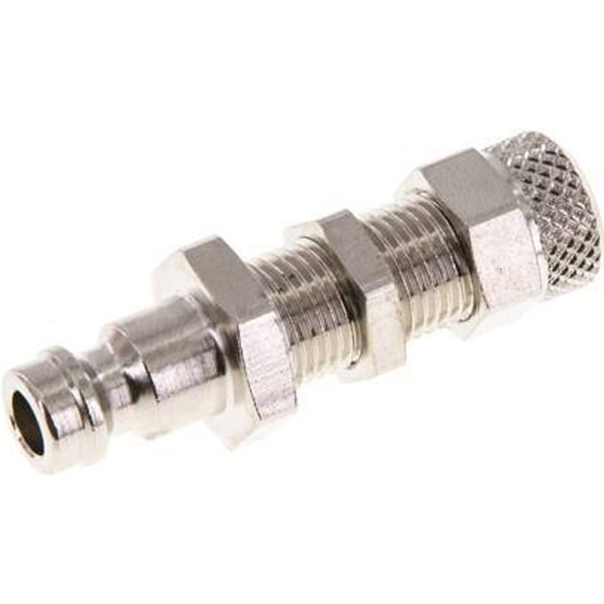 Vernikkeld Messing DN 5 Luchtkoppeling Insteeknippel 4x6 mm Push-On Schotkoppeling