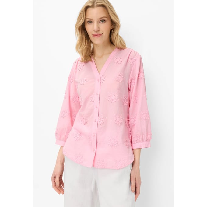 Brax Dames Blouse  Style VELIA candy pink, roze, maat 48