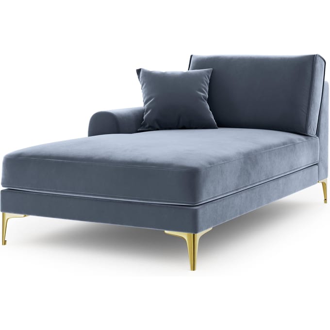 Chaise longue Madara links velvet | Mazzini Sofas
