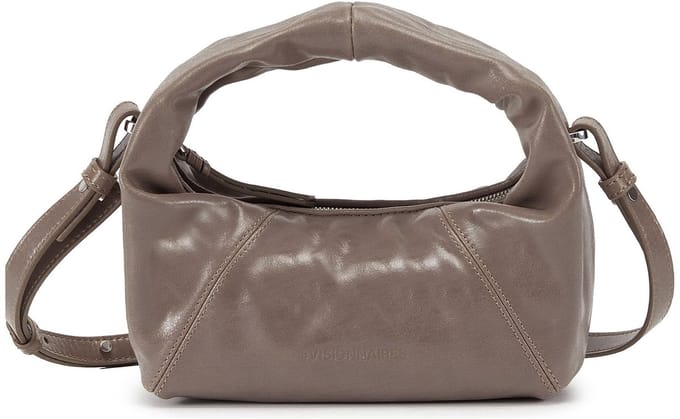 LES VISIONNAIRES Greta Schoudertas Leder 20 cm - Dames - vanilla latte