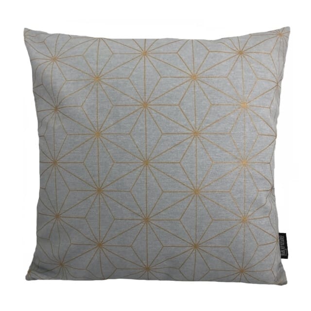 Nadal Grey/Gold Kussenhoes | Katoen / Polyester | 45 x 45 cm | Grijs - Goud