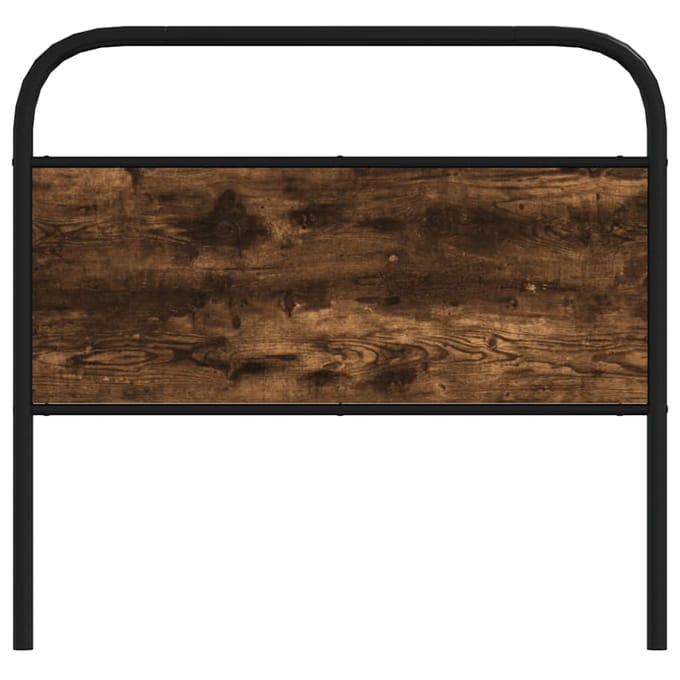 vidaXL - Vervangend - hoofdbord - 90 - cm - staal - en - gerookt - eikenkleurig