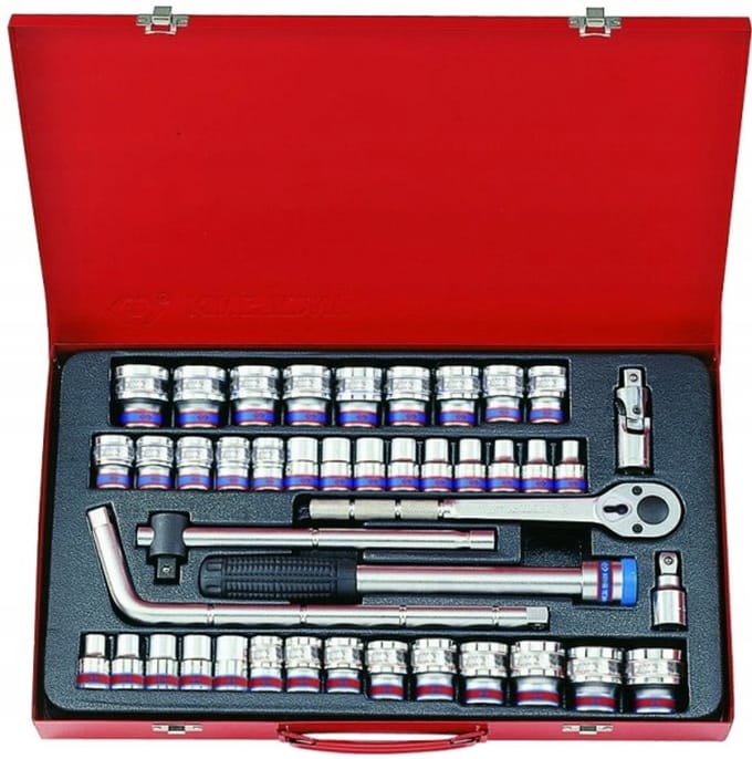King Tony Doppelte Steckschlüssel-Satz 1/2" 43-teilig metrisch & Zoll