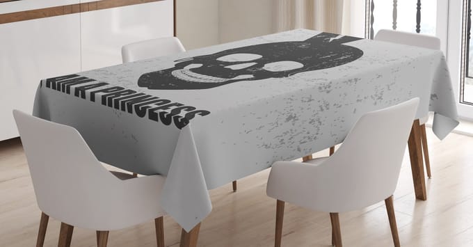 ABAKUHAUS Tafelkleed – 140x200 cm – satijnmix, antracietgrijs