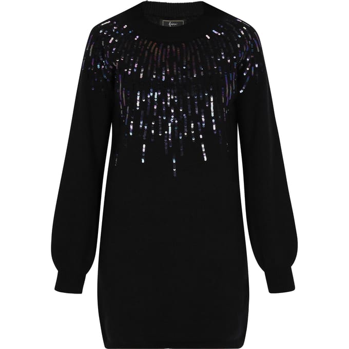 Faina Jurk Dames zwart