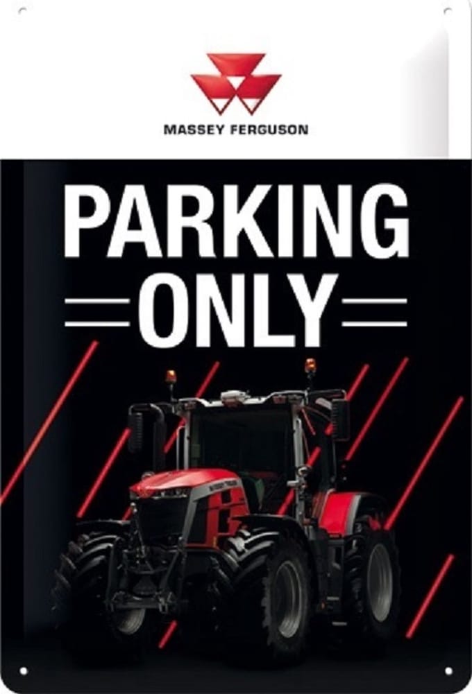 Massey Ferguson Parking Only S.E.  Metalen wandbord  20 x 30 cm.