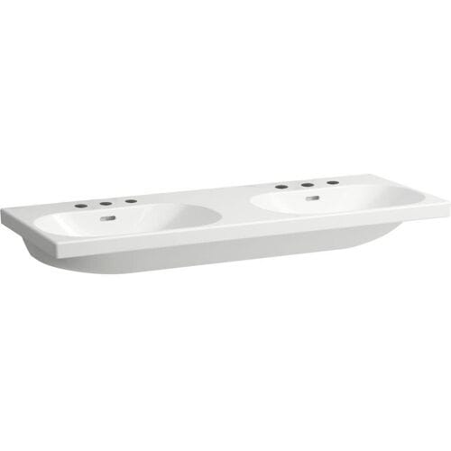 LAUFEN LUA double washbasin 120 x 46 cm 3 tap holes, with overflow H8140810001081