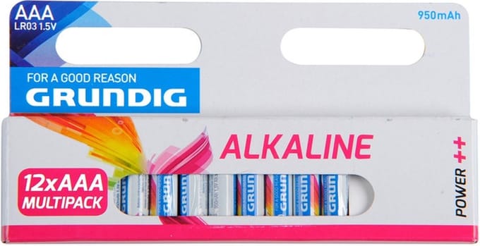 Grundig Batterijen AAA Alkaline | 12 stuks