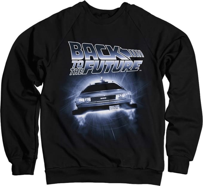 Back To The Future Sweater/trui -S- Flying Delorean Zwart