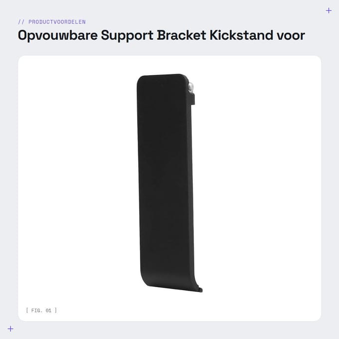Dailygoods- Opvouwbare Support Duurzaam - Host Back Beugel - ABS Materiaal - Zwart - Geschikt voor Host - Compacte Afmetingen