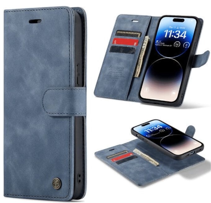 Cityhoesje - 2-in-1 Bookcase Hoesje â“ iPhone 15 Pro - Grijs