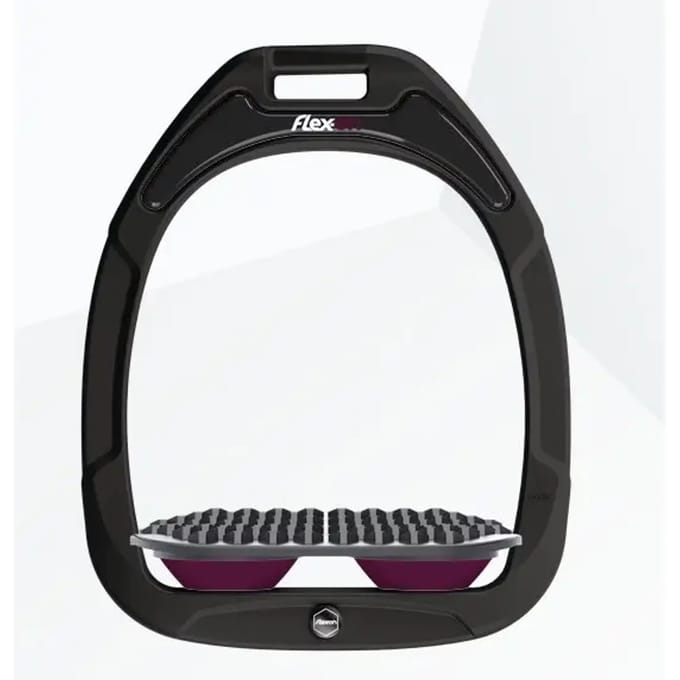 Endurance stijgbeugels Zwart/grijs/purper Flex-On Green Composite