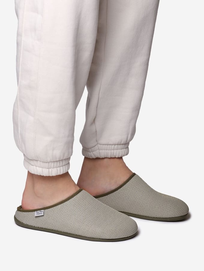 Herenpantoffel in klompstijl met mesh | NASH-JO