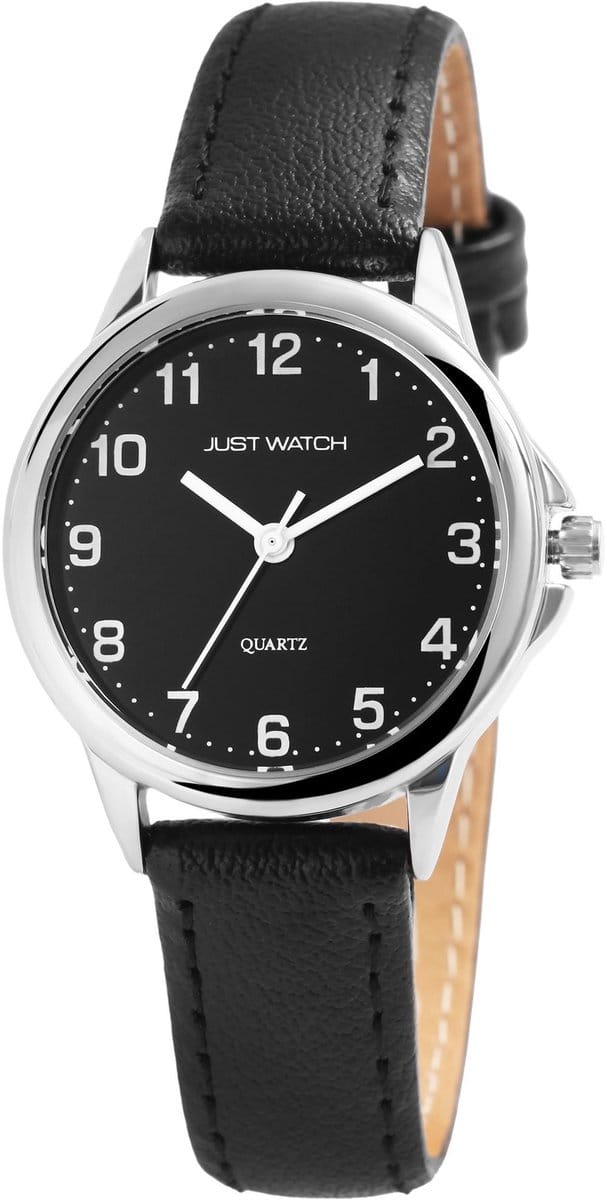 JUST WATCH dameshorloge van echt leer Brigitt met echte leren band, 3 ATM, inclusief geschenkdoos, Basic