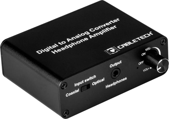 Cabletech Converter - Optische naar Analoge Audio - Toslink naar 2xRCA