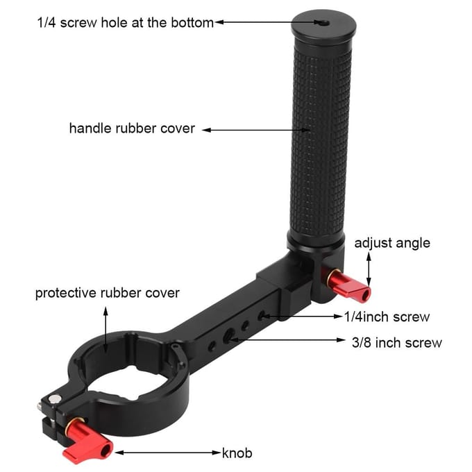 Buiten Verstelbare Opvouwbare Legering Handgreep Sling Grip Verlengarm Stabilisator Accessoires voor Crane 2 Ruying S version gray
