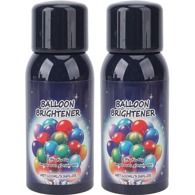 2 Stuks Balloon Shine Spray 100ml Ballonnen Glansspray voor Feest Bruiloft Vakantie Viering black