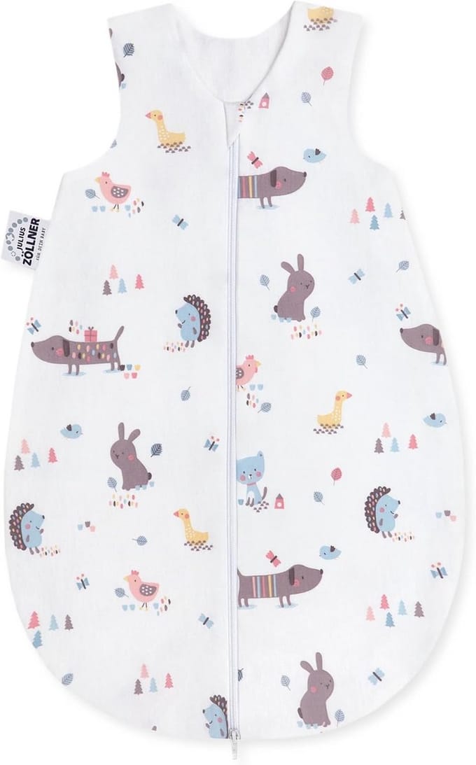 Jersey Slaapzak voor 7-9 maanden - Multicolor Crazy Animals - Maat 74