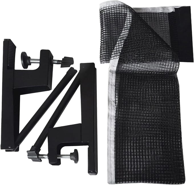 Tafeltennis Net - Netpaal Set - Sport Training - Verstelbare Klem - 1.5 Meter - Zwart