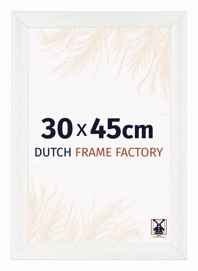 Fotolijst 30x45 cm - MDF - Wit Geveegd - Praag